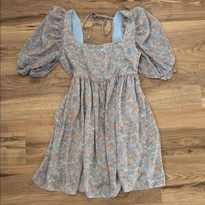 Altar'd State Blue and Orange Floral dress